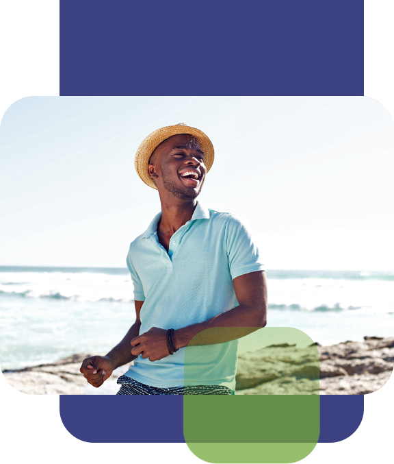 Man with Hat on the Beach