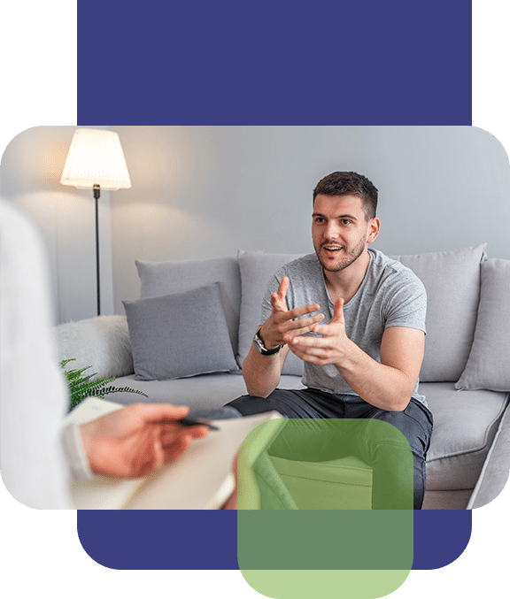 Man Speaking in an Animated Fashion