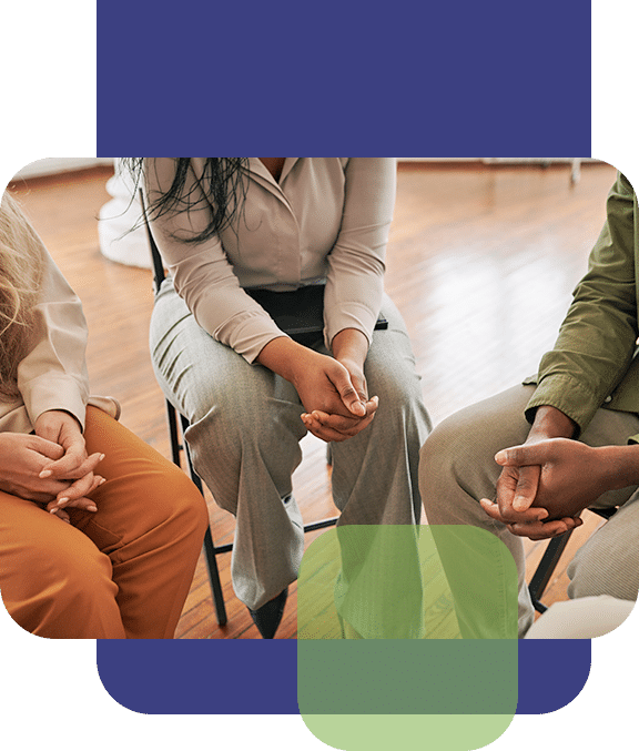 Hands in a Group Therapy Session