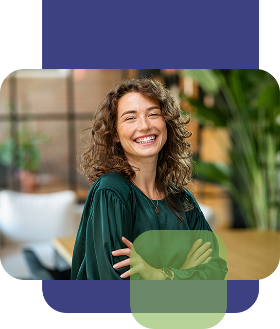 Smiling Woman in Green